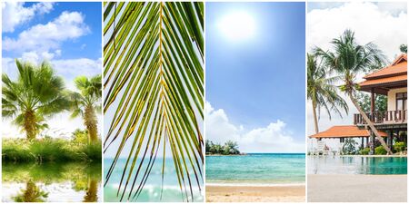 Resort background collage. Recreation and summer vacation.の写真素材