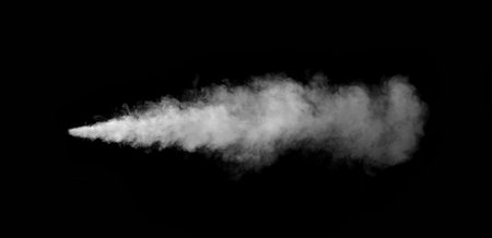 Smoke over black background. Fog or steam texture.
