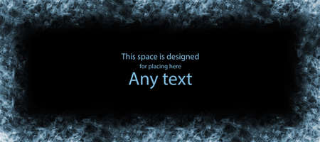 Abstract smoke texture frame over black background. Fog in the darkness. Natural pattern.の写真素材