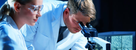 Professional Doctors Doing Monkeypox Research in a Modern Futuristic Laboratory. Lab Experiments in...