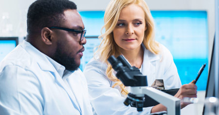 Monkeypox Research Laboratory. Professional Workers of a Modern Futuristic Lab. Monkey Pox...