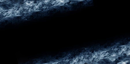 Abstract smoke texture over black. Fog in the darkness.