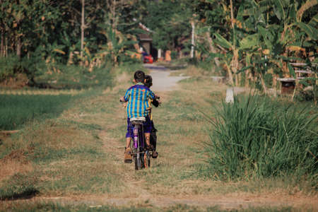 person riding a bicycleのeditorial素材