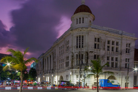Los Angeles County Courthouse at night.の写真素材