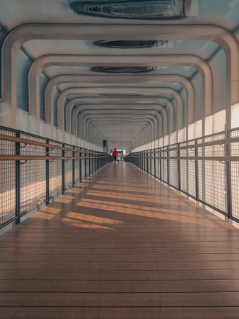Interior of a pedestrian walkway in the center of Moscow, Russia