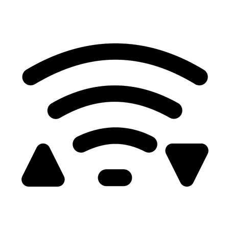 Wifi Active Signal System Vector Iconのイラスト素材