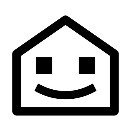 Home Button Smile Web Icon Vectorのイラスト素材