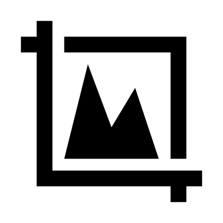 Crop Image Web Icon Vectorのイラスト素材