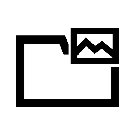 Picture Folder System Icon Vectorのイラスト素材