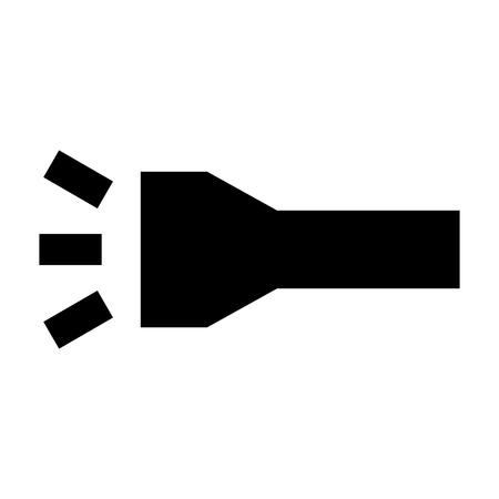 Flashlight On System Icon Vectorのイラスト素材