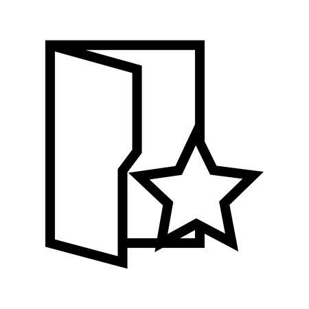 Favorite Bookmark File Folder Computer Icon Vectorのイラスト素材