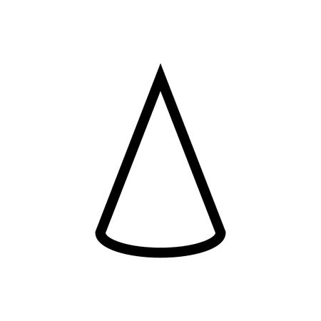Cone Math Geometry Document Icon Vectorのイラスト素材
