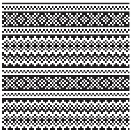 Modern Ethnic Fair Isle Seamless Print Background in Vector - This is a classic and ethnic Fair isle print suitable for both online/physical medium such as website resources, graphics, print designs, fashion textiles and etc.のイラスト素材