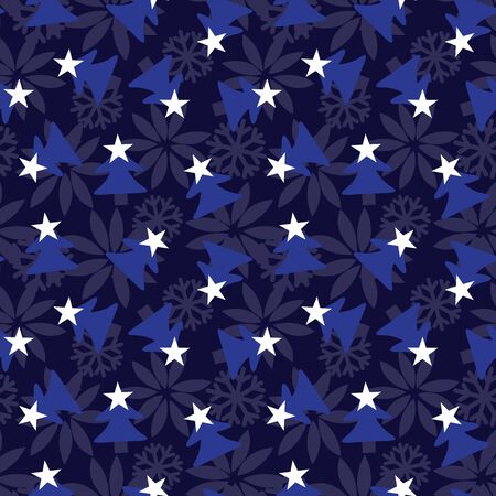 Colourful Festive Christmas Holiday seamless pattern/print background in vector - Suitable for Packaging, web design, graphics, fashion textiles, wallpaper and etc.のイラスト素材
