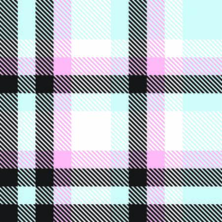 Colourful Classic Modern Plaid Tartan Seamless Print/Pattern in Vector - This is a classic plaid(checkered/tartan) pattern suitable for shirt printing, fabric, textiles, jacquard patterns, backgrounds and websitesのイラスト素材