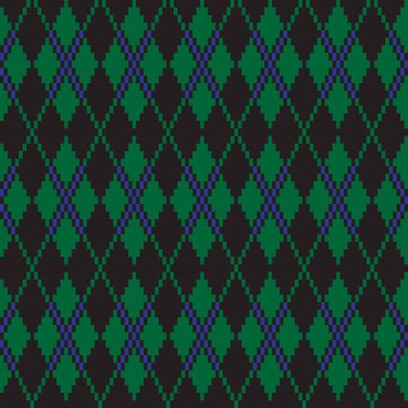 This is a classic argyle, diamond shape pattern suitable for website resources, graphics, print designs, fashion textiles.のイラスト素材