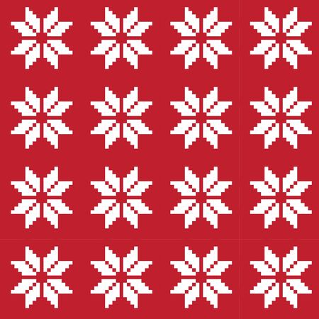 It is a fair isle floral pattern suitable for backgrounds, print designs, fashion textiles, knitwear and etc.のイラスト素材