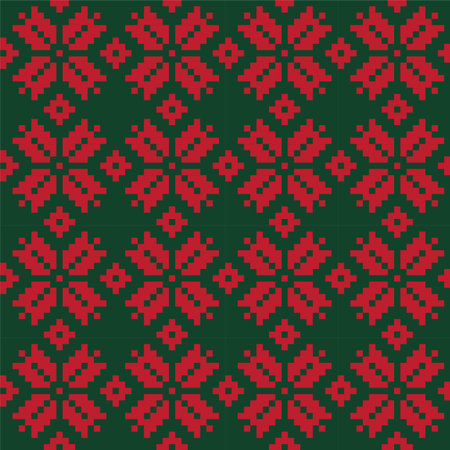 This is a fair isle floral pattern suitable for backgrounds, print designs, fashion textiles,...