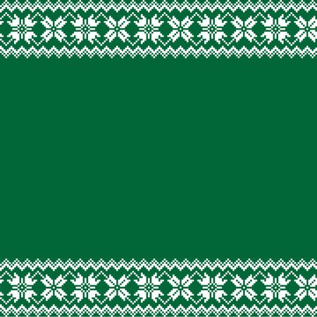 This is a fair isle floral border suitable for backgrounds, printing materials, etc.のイラスト素材
