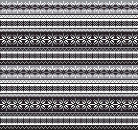 fair isle snowflake pattern suitable for website resources, graphics, print designs, fashion textiles, knitwear and etc.のイラスト素材