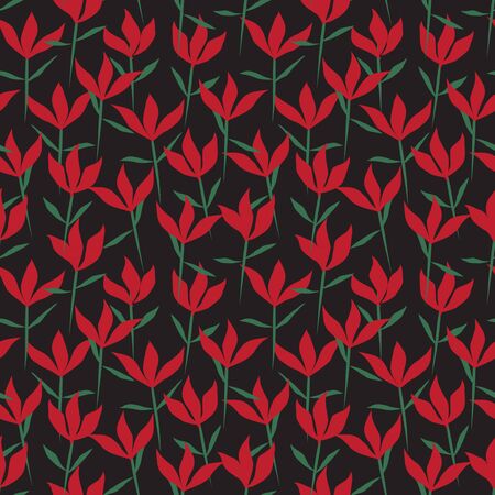 Tropical floral seamless pattern backgroundのイラスト素材