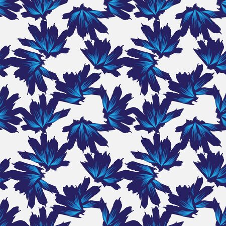 Abstract brushstroke floral patternのイラスト素材