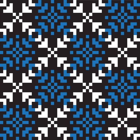 This is a fair isle snowflake pattern suitable for website resources, graphics, print designs, fashion textiles, knitwear and etc.のイラスト素材