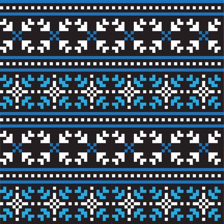 This is a fair isle snowflake pattern suitable for website resources, graphics, print designs, fashion textiles, knitwear and etc.のイラスト素材
