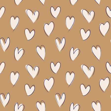This is a heart shape brushstrokes pattern suitable for valentineâs day, fashion prints, patterns and backgroundsのイラスト素材