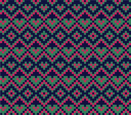 This is a heart shape fair isle pattern suitable for Valentineâs Day, print designs, fashion textiles, knitwear, etc.のイラスト素材