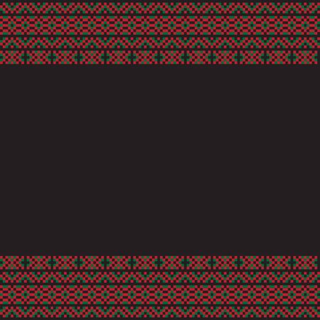 This is a Christmas fair isle border template suitable for backgrounds, printing materials, etc.のイラスト素材