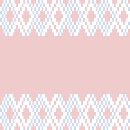 This is an argyle border template suitable for backgrounds, printing materials, e commerce and etc.のイラスト素材