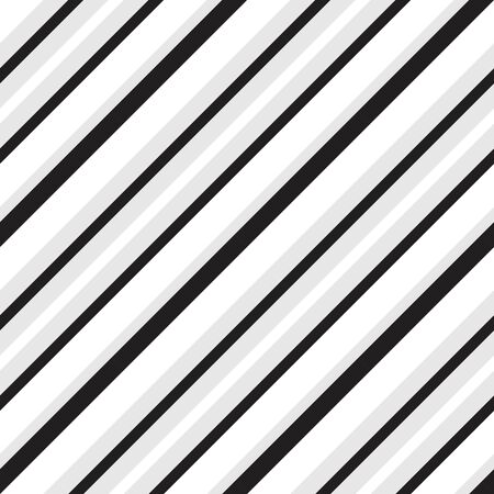 Black and white diagonal striped seamless pattern background suitable for fashion textiles, graphicsのイラスト素材