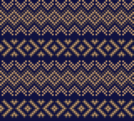 Brown Christmas fair isle pattern background for fashion textiles, knitwear and graphics