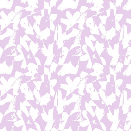 Purple Floral brush strokes seamless pattern background for fashion prints, graphics, backgrounds and craftsのイラスト素材