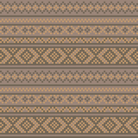 Brown Christmas fair isle pattern background for fashion textiles, knitwear and graphics