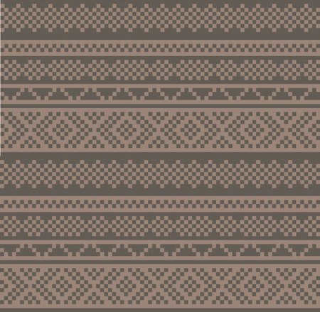 Brown Christmas fair isle pattern background for fashion textiles, knitwear and graphics
