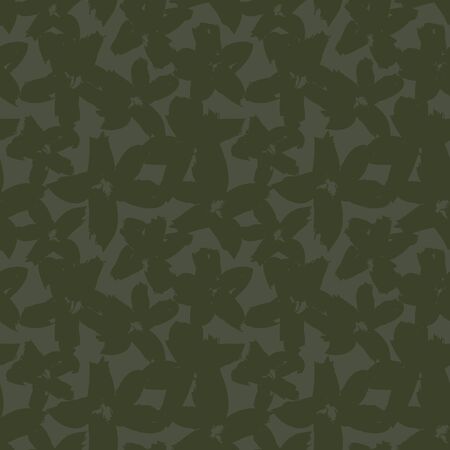Green Floral brush strokes seamless pattern background for fashion prints, graphics, backgrounds and craftsのイラスト素材