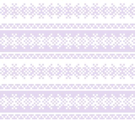 Purple Christmas fair isle pattern background for fashion textiles, knitwear and graphicsのイラスト素材