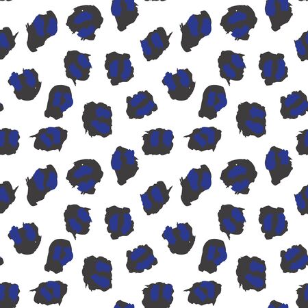 Blue Animal Leopard Seamless Pattern Background for fashion textiles, graphics and craftsのイラスト素材
