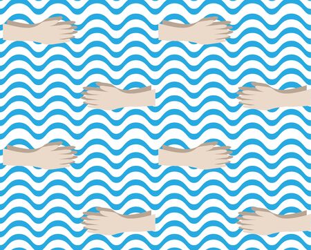Wash your hands seamless pattern illustrationのイラスト素材