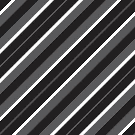 Black and white diagonal striped seamless pattern background suitable for fashion textiles, graphicsのイラスト素材