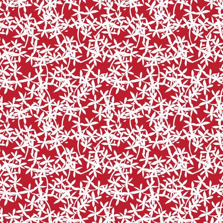 Red Tropical Leaf botanical seamless pattern background suitable for fashion prints, graphics, backgrounds and craftsのイラスト素材