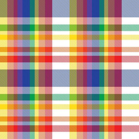Colorful plaid, checkered patternのイラスト素材