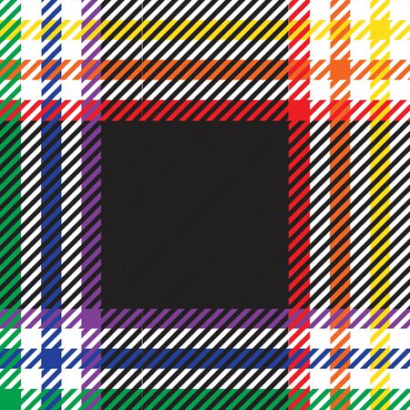 Colorful plaid, checkered patternのイラスト素材