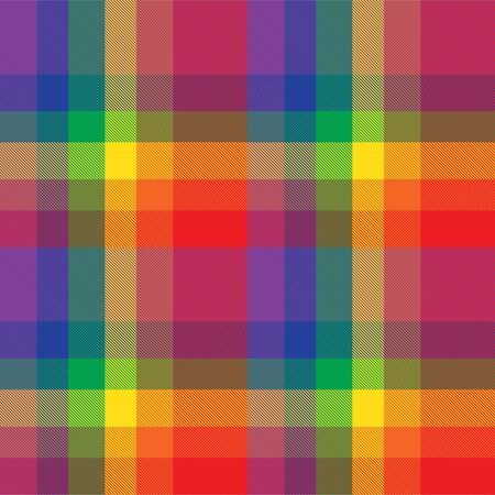 Colorful plaid, checkered patternのイラスト素材