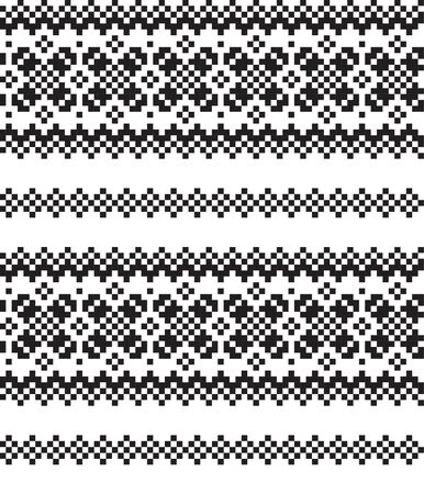 White Christmas fair isle pattern background for fashion textiles, knitwear and graphicsのイラスト素材