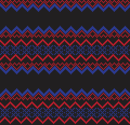 Red Christmas fair isle pattern background for fashion textiles, knitwear and graphics