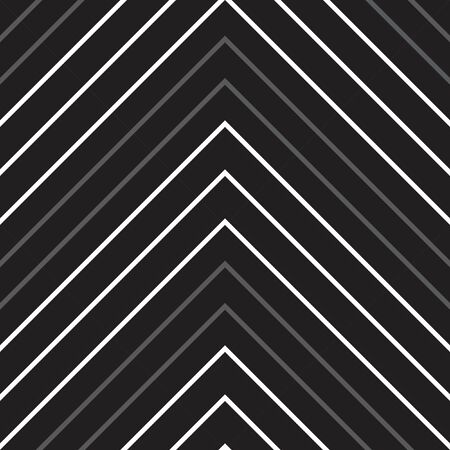 Black and white Chevron diagonal striped seamless pattern background suitable for fashion textiles, graphicsのイラスト素材