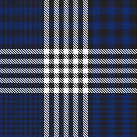 Blue Glen Plaid textured seamless pattern suitable for fashion textiles and graphicsのイラスト素材